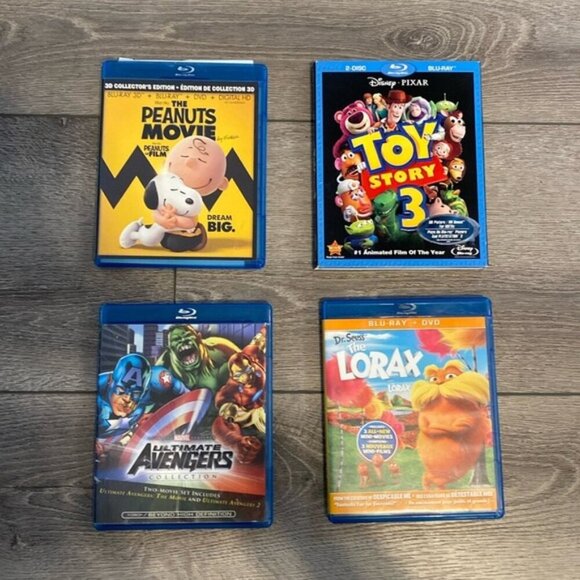 Lot of 4 Blue Ray Kid’s DVD’s - Picture 1 of 6